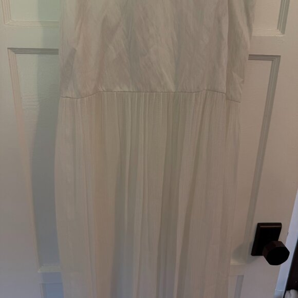 NWT Zara White Drop Waist Maxi Dress Sz M - Picture 4 of 5